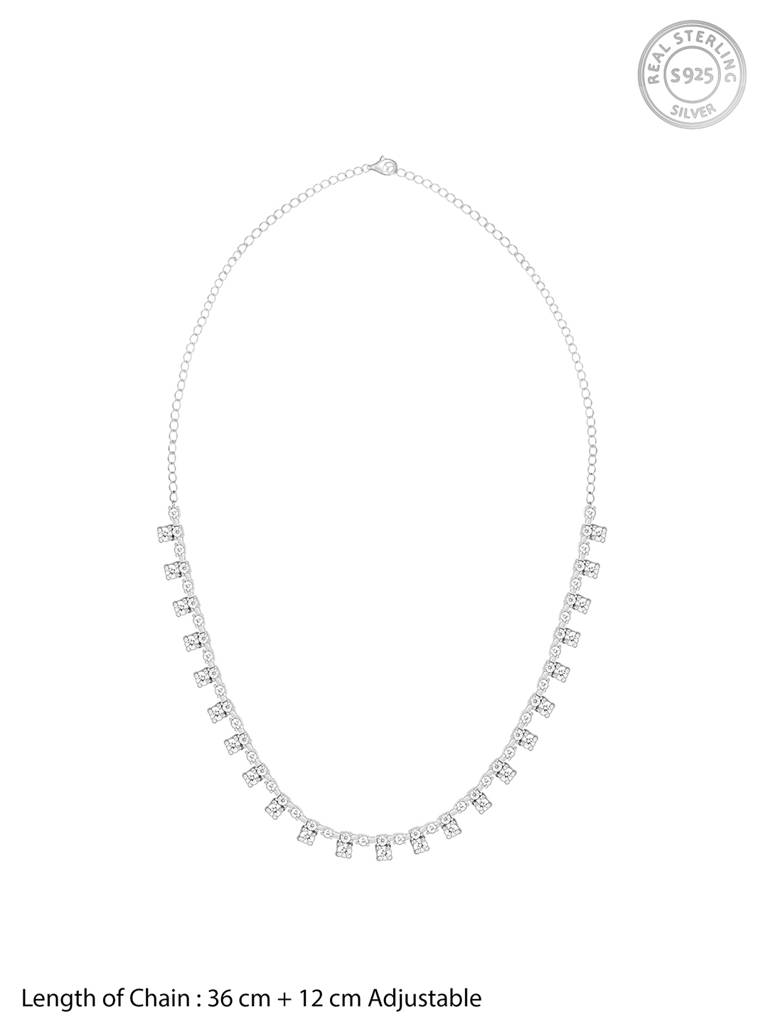 Giva 925 Sterling Silver Zirconia Square Set