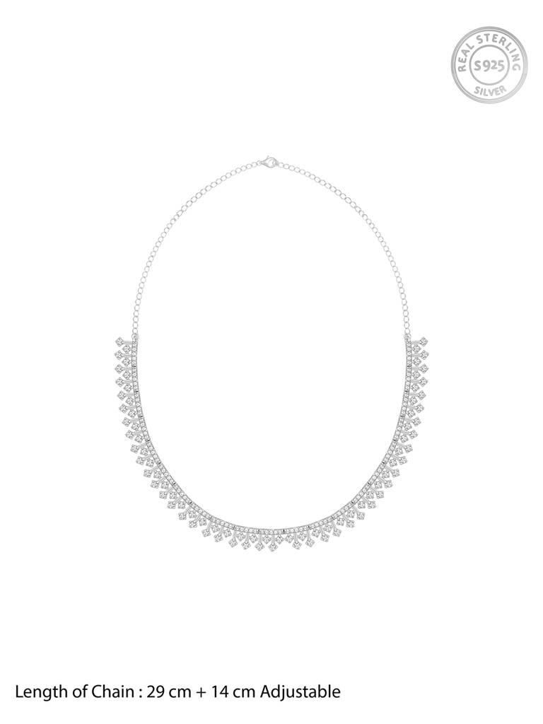 Giva 925 Silver Triad Of Shine Necklace : PD02066