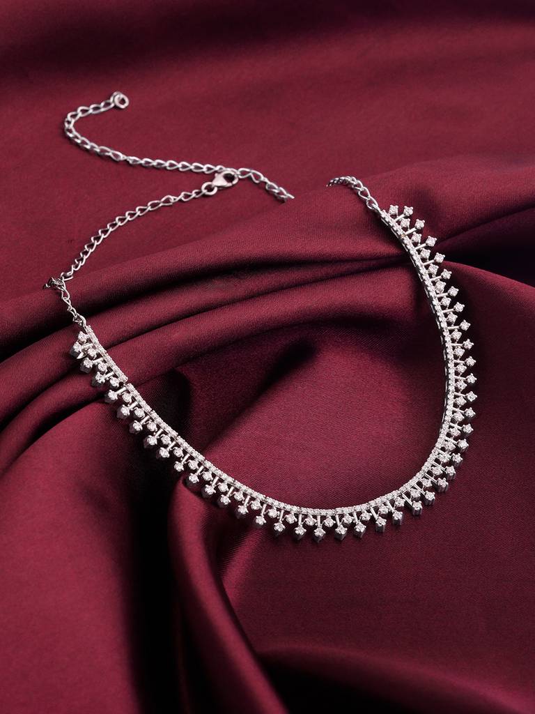Giva 925 Silver Triad Of Shine Necklace : PD02066