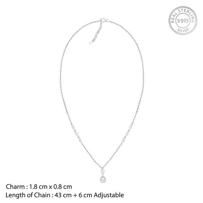 Giva 925 Sterling Silver Regal Radiance Necklace| Pendant To Gift Women & Girls | With Cer : PD02109