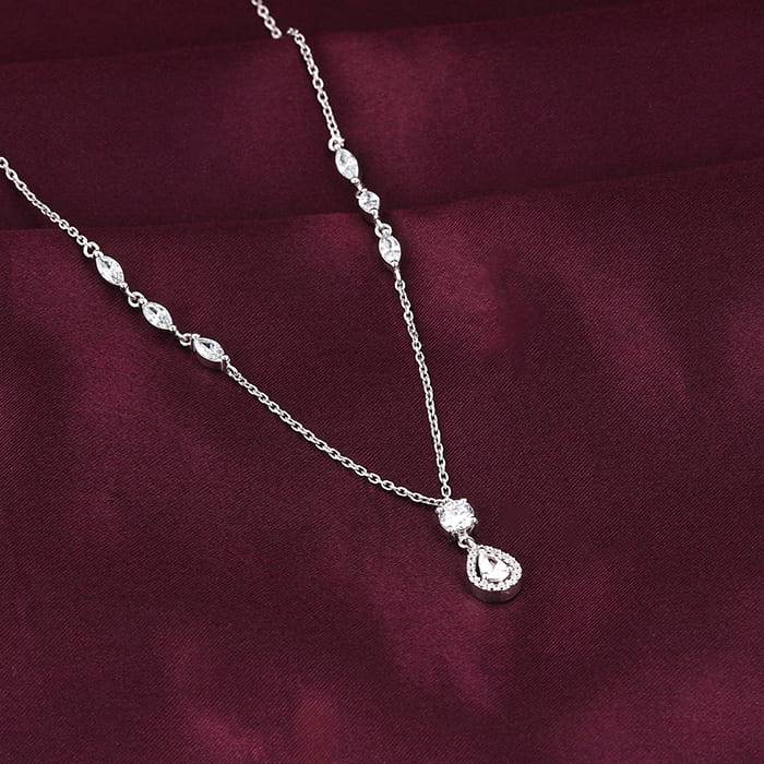 Giva 925 Sterling Silver Regal Radiance Necklace| Pendant To Gift Women & Girls | With Cer : PD02109
