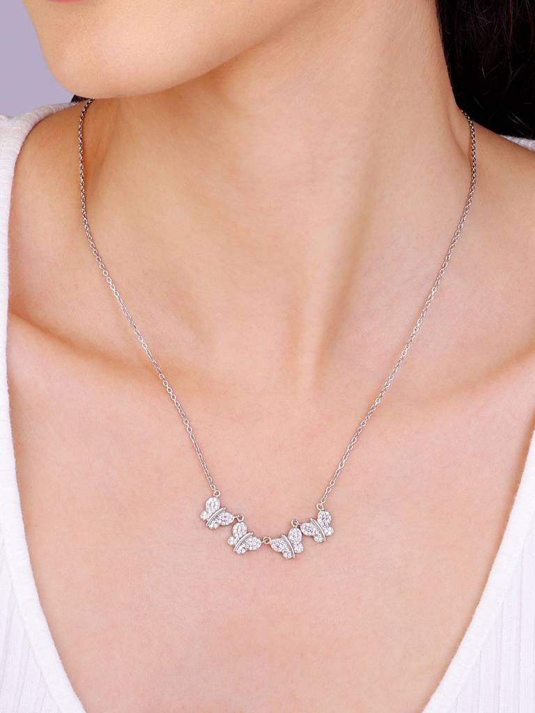 Giva 925 Sterling Silver Flutterby Necklace