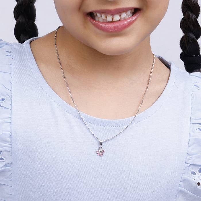 Giva 925 Sterling Silver Fairy Dragonfly Kids Pendant With Link Chain|Studs To Gifts For K : PD02115