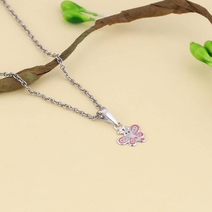 Giva 925 Sterling Silver Fairy Dragonfly Kids Pendant With Link Chain|Studs To Gifts For K : PD02115