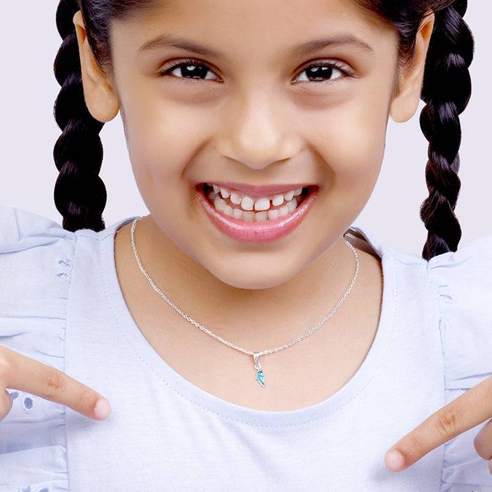 Giva 925 Sterling Silver Bubbly Bird Kids Pendant With Link Chain|Studs To Gifts For Kids  : PD02116
