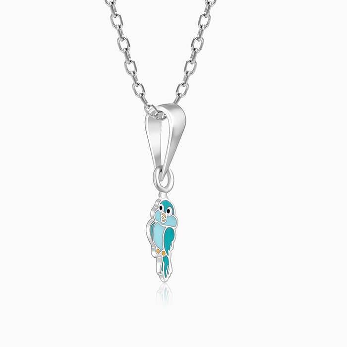 Giva 925 Sterling Silver Bubbly Bird Kids Pendant With Link Chain|Studs To Gifts For Kids  : PD02116