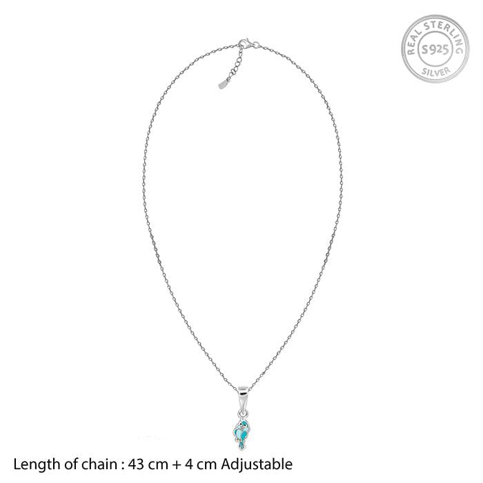 Giva 925 Sterling Silver Bubbly Bird Kids Pendant With Link Chain|Studs To Gifts For Kids  : PD02116