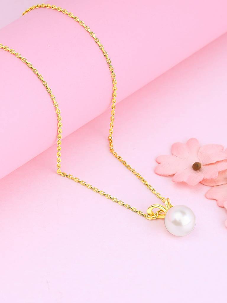 Giva 925 Sterling Silver Golden Radiant Pearl Set