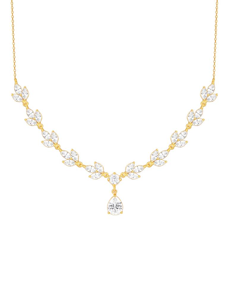 Giva 925 Sterling Silver Golden Shimmering Necklace