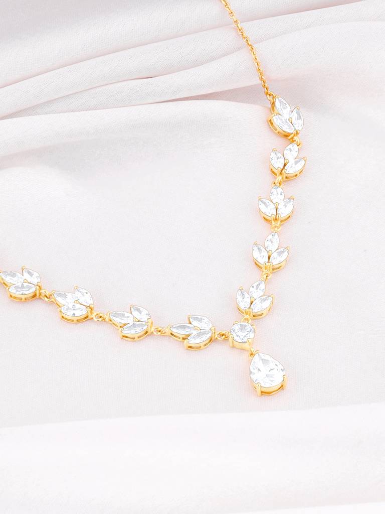 Giva 925 Sterling Silver Golden Shimmering Necklace