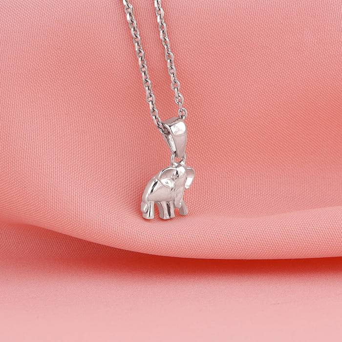 Giva 925 Sterling Silver Tusker Pendant With Link Chain| Necklace To Gift Women & Girls |  : PD02128