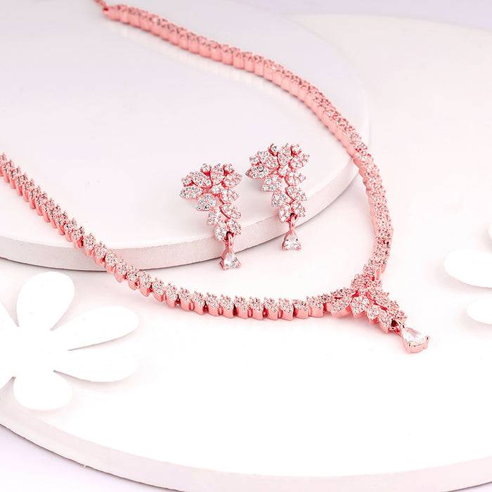 Giva 925 Sterling Silver Rose Gold Party Wear Set| Gifts For Women And Girls | With Certif : PD02140ER02364