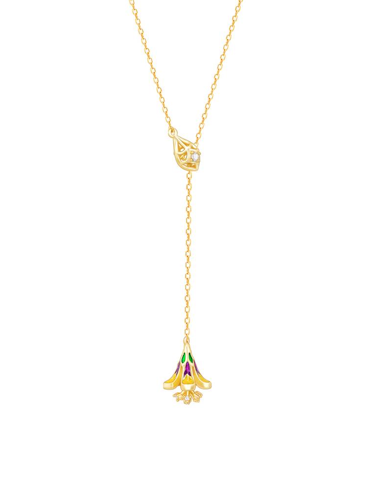 Giva 925 Silver Bhumi Golden Bell Mellow Lariat Necklace : PD02145