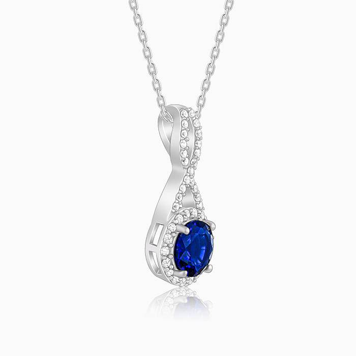 Giva 925 Sterling Silver Blue-Maze Pendant With Link Chain| Necklace To Gift Women & Girls : PD02147