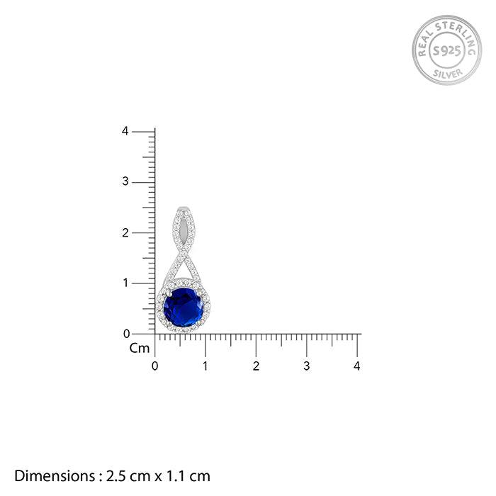 Giva 925 Sterling Silver Blue-Maze Pendant With Link Chain| Necklace To Gift Women & Girls : PD02147