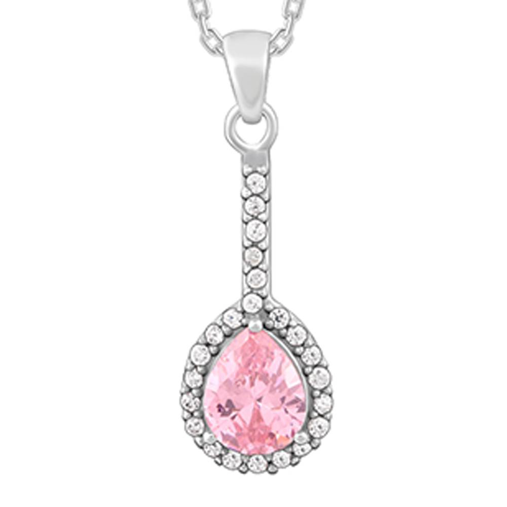 Giva 925 Silver Awe In Pink Pendant With Link Chain : PD02150