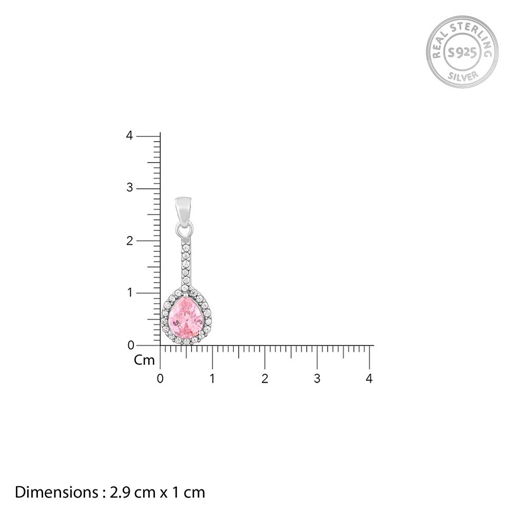Giva 925 Silver Awe In Pink Pendant With Link Chain : PD02150