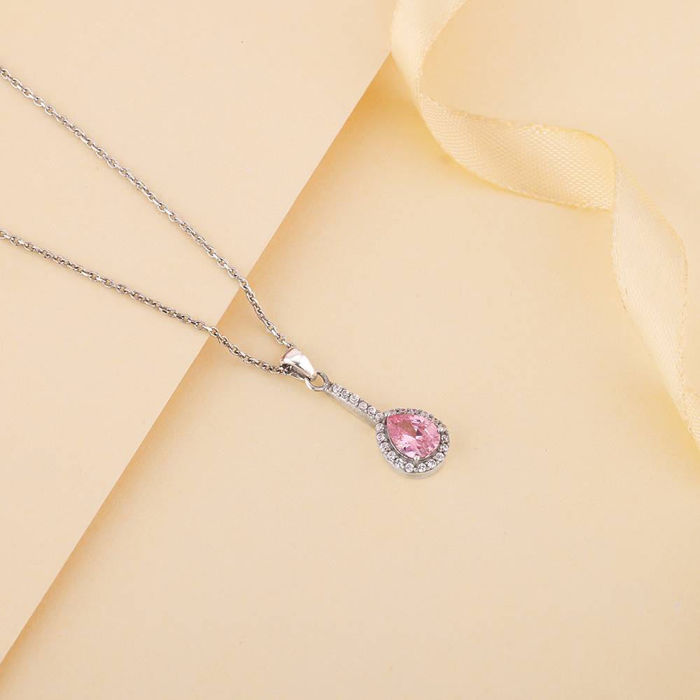 Giva 925 Silver Awe In Pink Pendant With Link Chain : PD02150