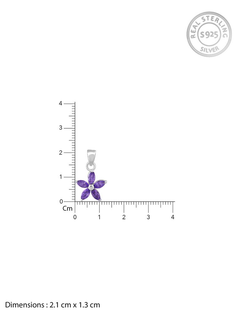 Giva 925 Sterling Silver Healing Flower Pendant With Link Chain