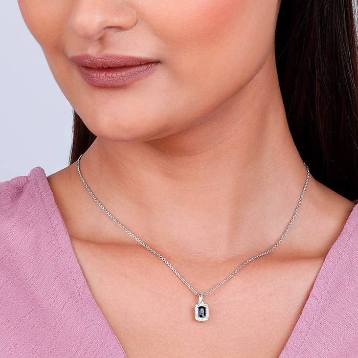 Giva 925 Sterling Silver Black Opulence Pendant With Link Chain| Necklace To Gift Women &  : PD02152