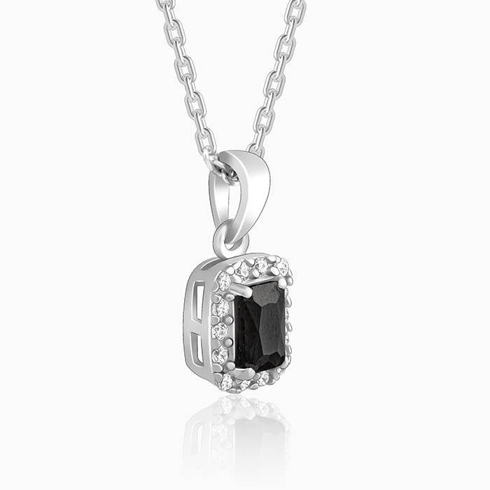 Giva 925 Sterling Silver Black Opulence Pendant With Link Chain| Necklace To Gift Women &  : PD02152