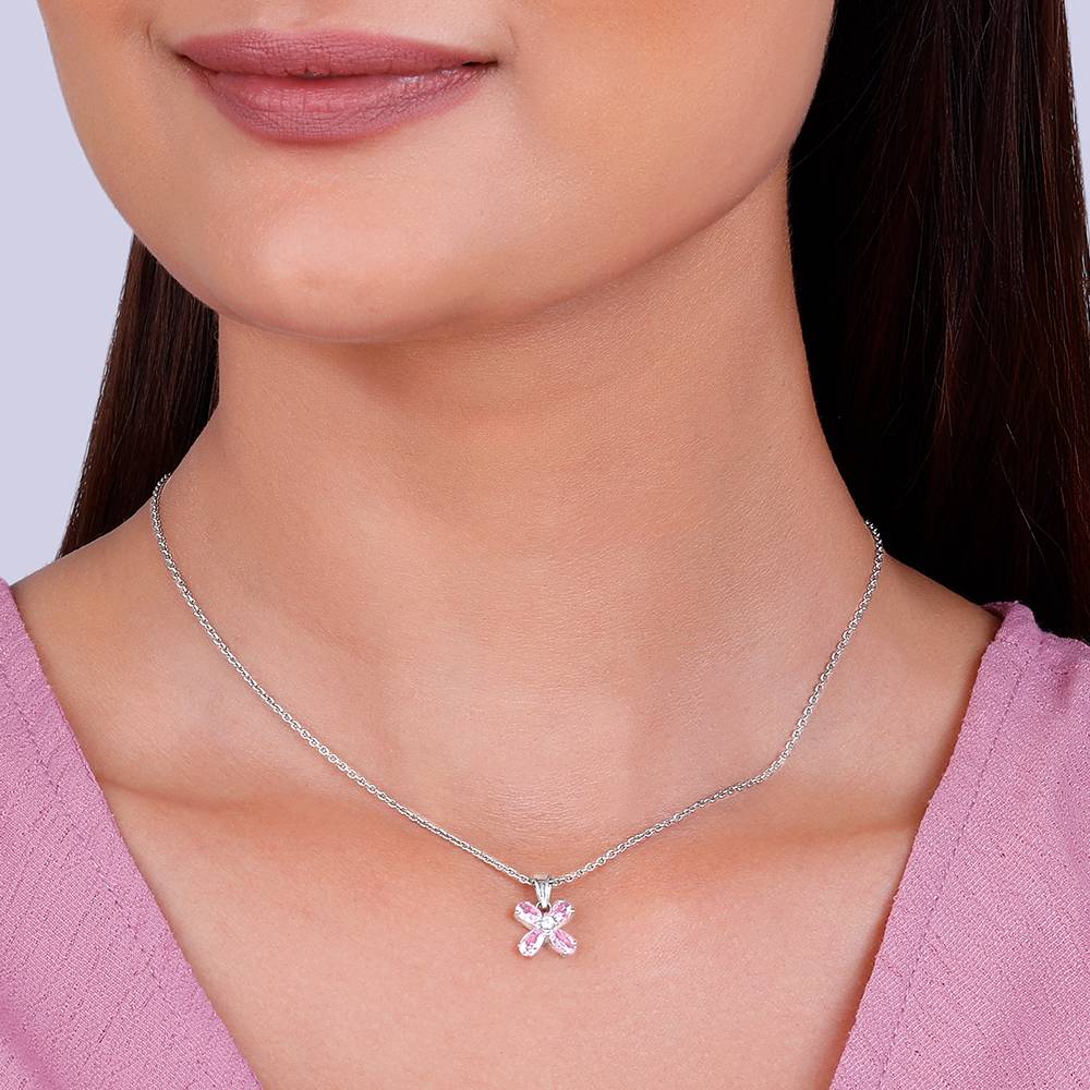Giva 925 Silver Pop N Pink Pendant With Link Chain : PD02154