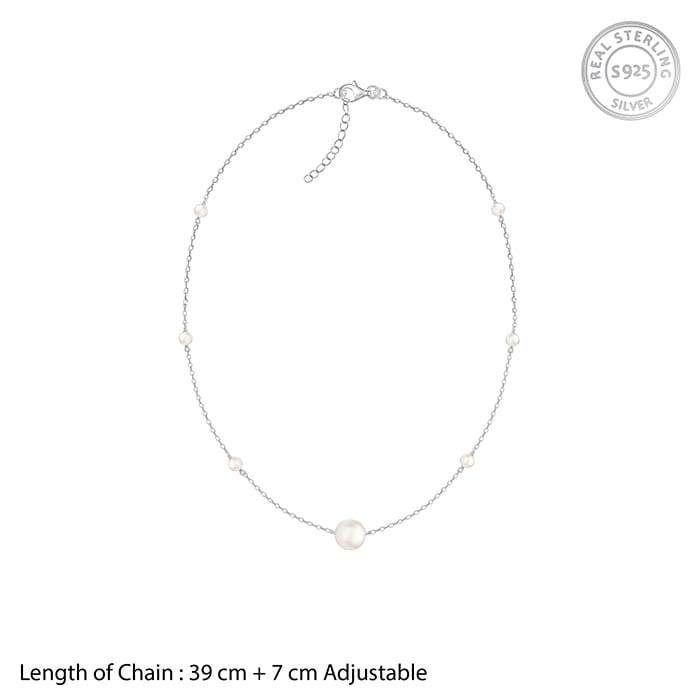 Giva 925 Sterling Silver Luxe Of Pearl Necklace| Pendant To Gift Women & Girls | With Cert : PD02166