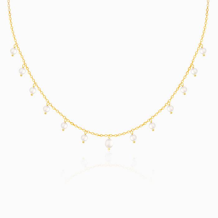 Giva 925 Silver Golden Dancing Pearls Necklace : PD02168