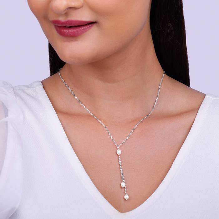 Giva 925 Silver Glam Drops Necklace : PD02171
