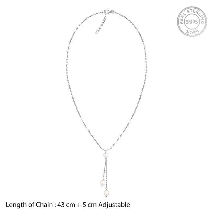 Giva 925 Silver Glam Drops Necklace : PD02171