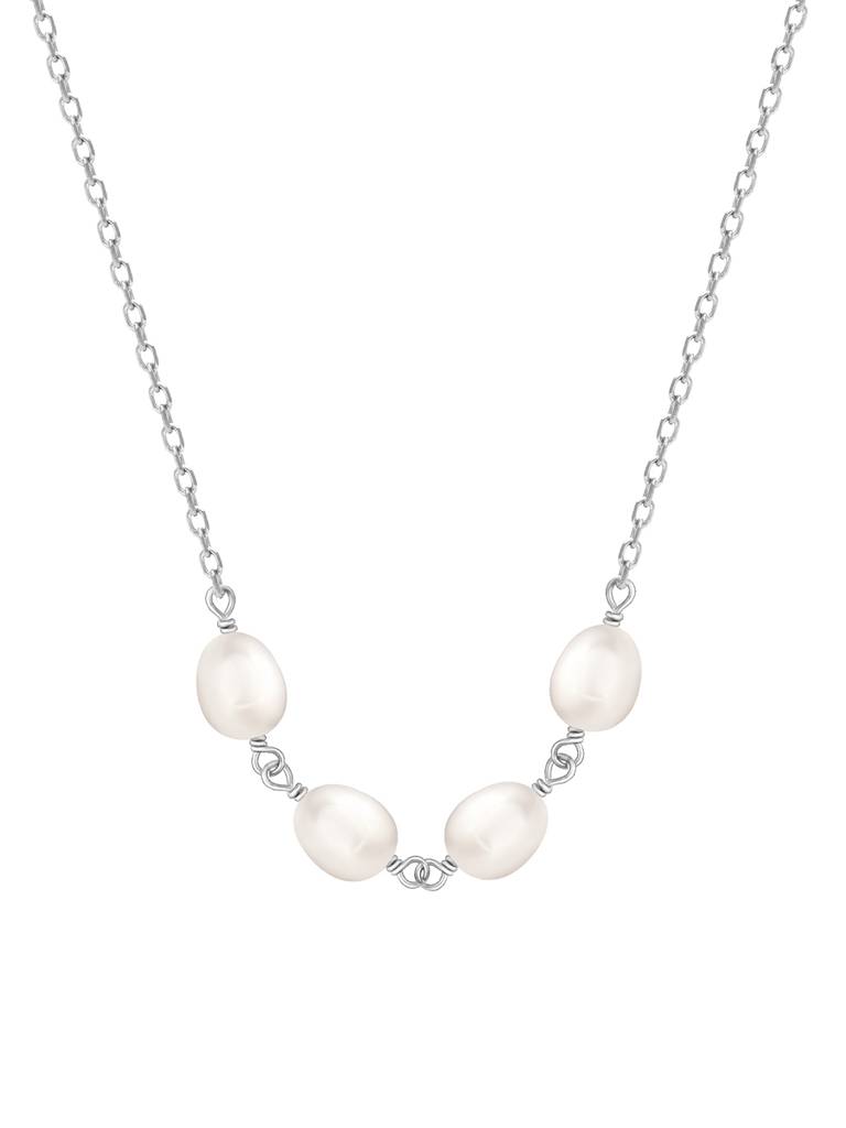 Giva 925 Sterling Silver Radiant Pearl Necklace