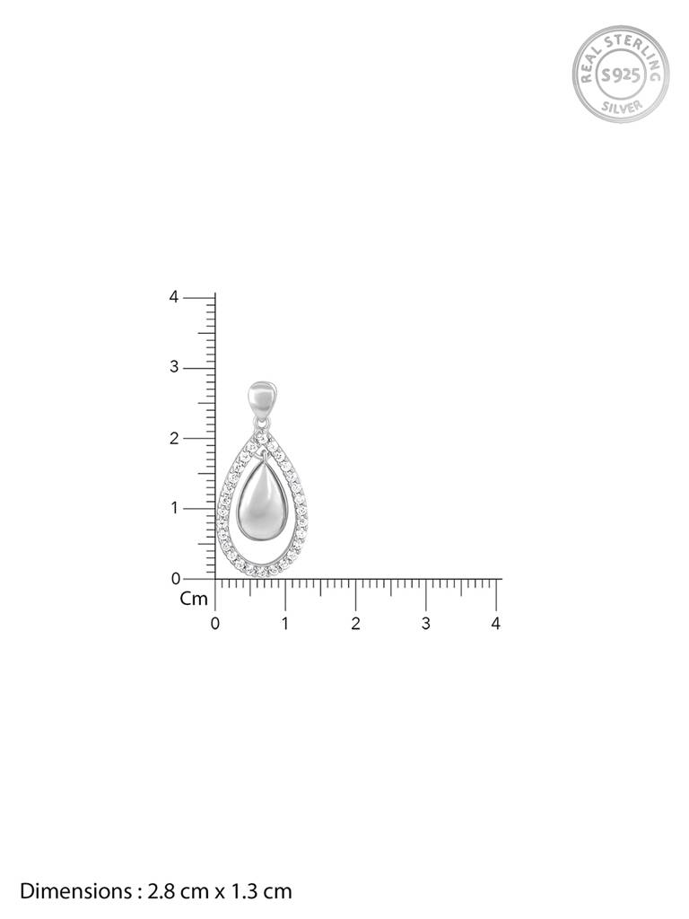 Giva 925 Sterling Silver Dual Teardrop Pendant With Link Chain