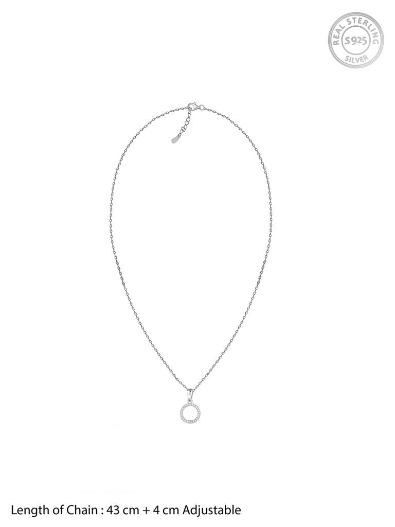 Giva 925 Sterling Silver Circle Of Joy Pendant With Link Chain