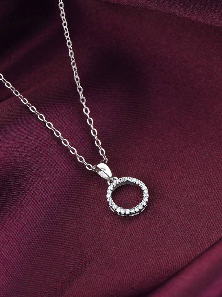 Giva 925 Sterling Silver Circle Of Joy Pendant With Link Chain