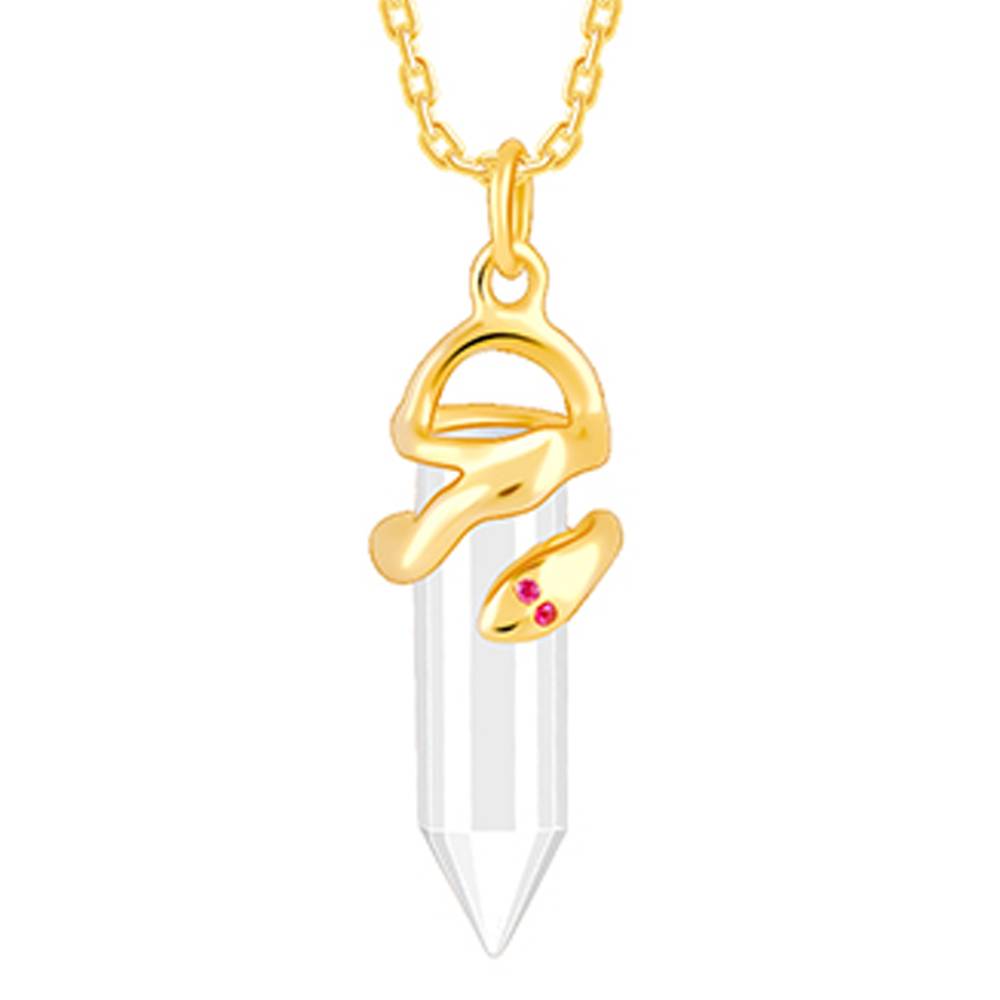 Giva 925 Silver Golden Crystal Serpentine Necklace : PD02192