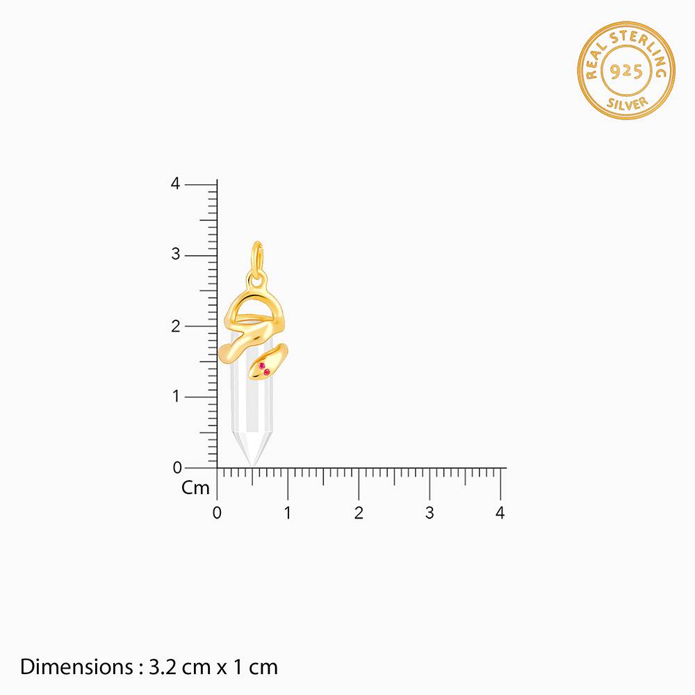 Giva 925 Silver Golden Crystal Serpentine Necklace : PD02192