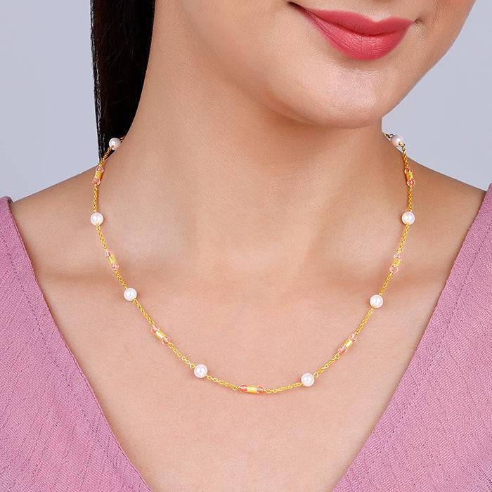 Giva 925 Sterling Silver Golden Oceania Necklace| Necklace To Gift Women & Girls | With Ce : PD02195