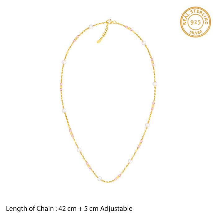 Giva 925 Sterling Silver Golden Oceania Necklace| Necklace To Gift Women & Girls | With Ce : PD02195