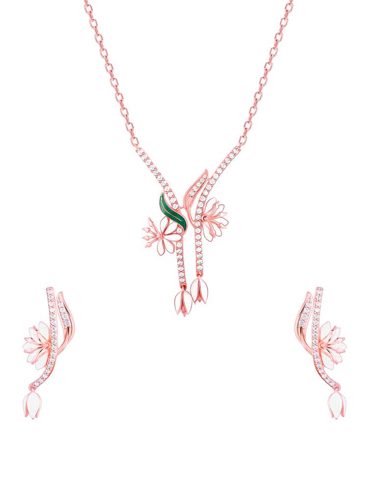 Giva 925 Sterling Silver Bhumi Rose Gold Snowy Safed Musli Set