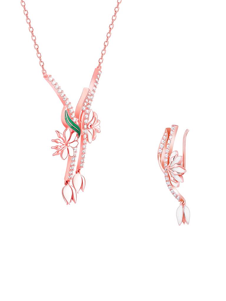 Giva 925 Sterling Silver Bhumi Rose Gold Snowy Safed Musli Set