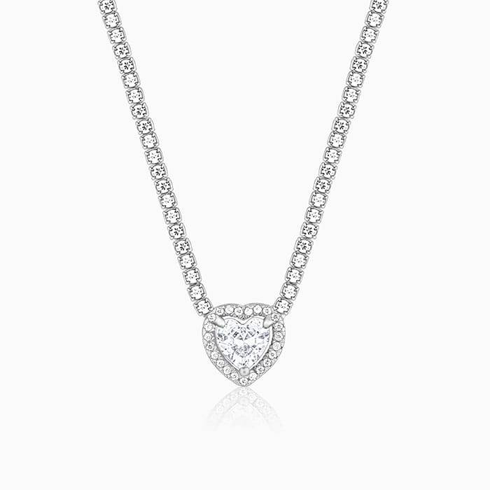 Giva 925 Silver Solitaire Love Necklace : PD02198