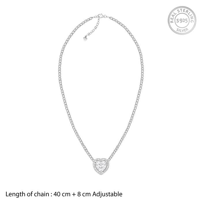 Giva 925 Silver Solitaire Love Necklace : PD02198