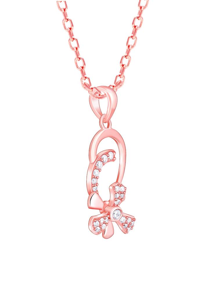 Giva 925 Sterling Silver Bhumi Rose Gold Mindful Musli Spin Pendant With Link Chain