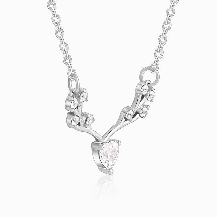 Giva 925 Sterling Silver Deer Heart Zircon Necklace| Necklace To Gift Women & Girls | With : PD02233