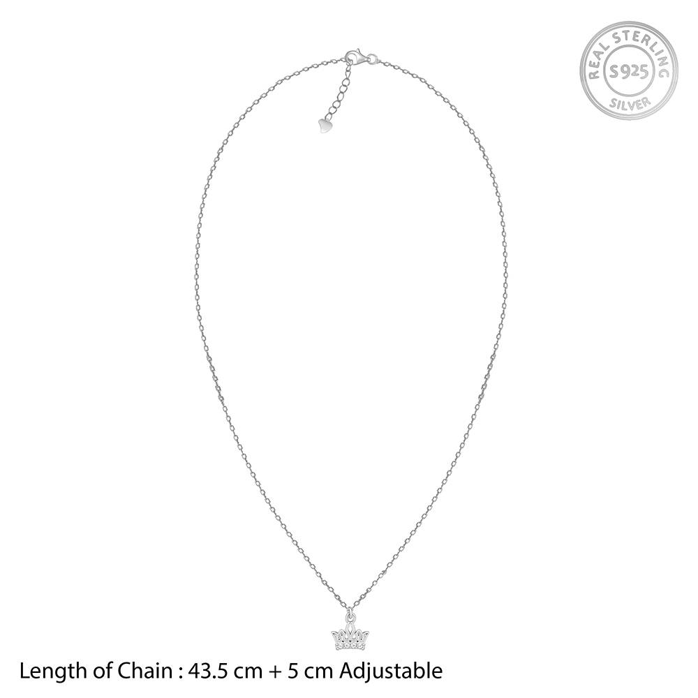 Giva 925 Silver Crown Delight Pendant With Link Chain : PD02239