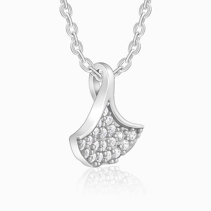 Giva 925 Sterling Silver Ginko Leaf Pendant With Link Chain| Necklace To Gift Women & Girl : PD02240