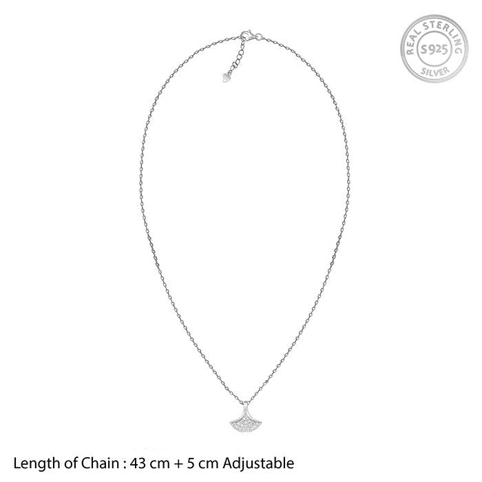 Giva 925 Sterling Silver Ginko Leaf Pendant With Link Chain| Necklace To Gift Women & Girl : PD02240