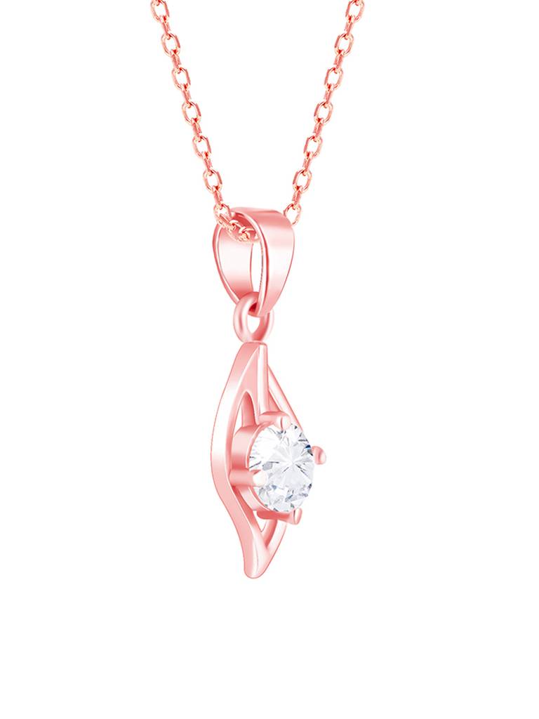 Giva 925 Sterling Silver Rose Gold Falling Dew Pendant With Link Chain