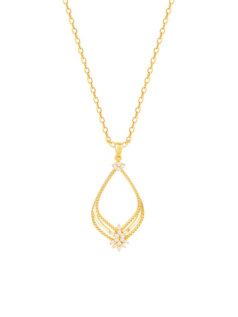 Giva 925 Sterling Silver Golden Princess Pendant With Link Chain