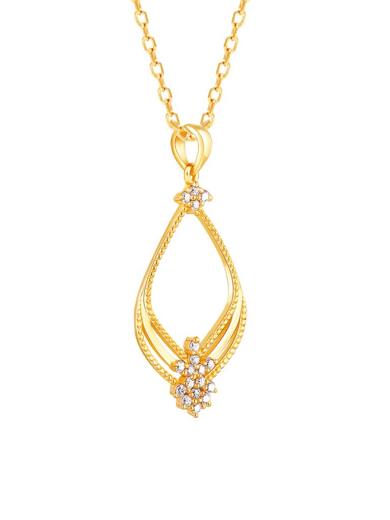 Giva 925 Sterling Silver Golden Princess Pendant With Link Chain